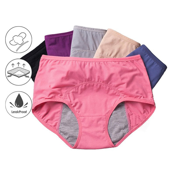 5Pcs - High-waisted Leak-proof Protective Panties