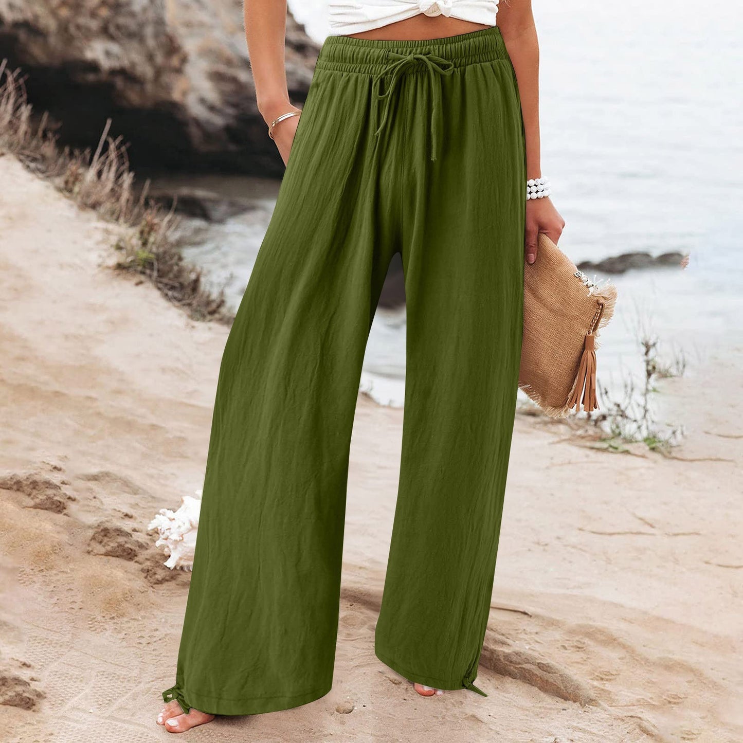 Loose Casual Plain Pants