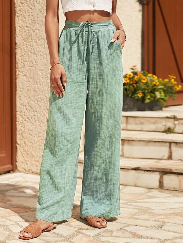 Loose Casual Plain Pants