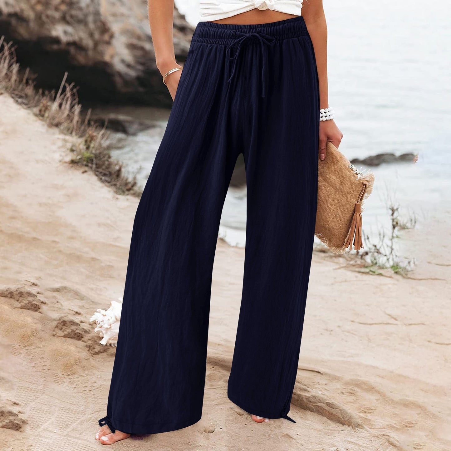 Loose Casual Plain Pants