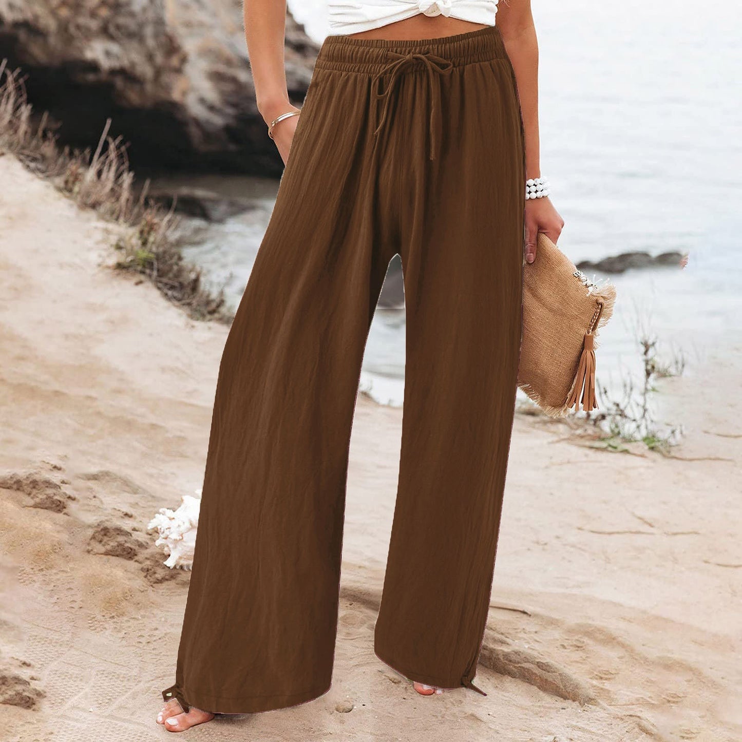 Loose Casual Plain Pants