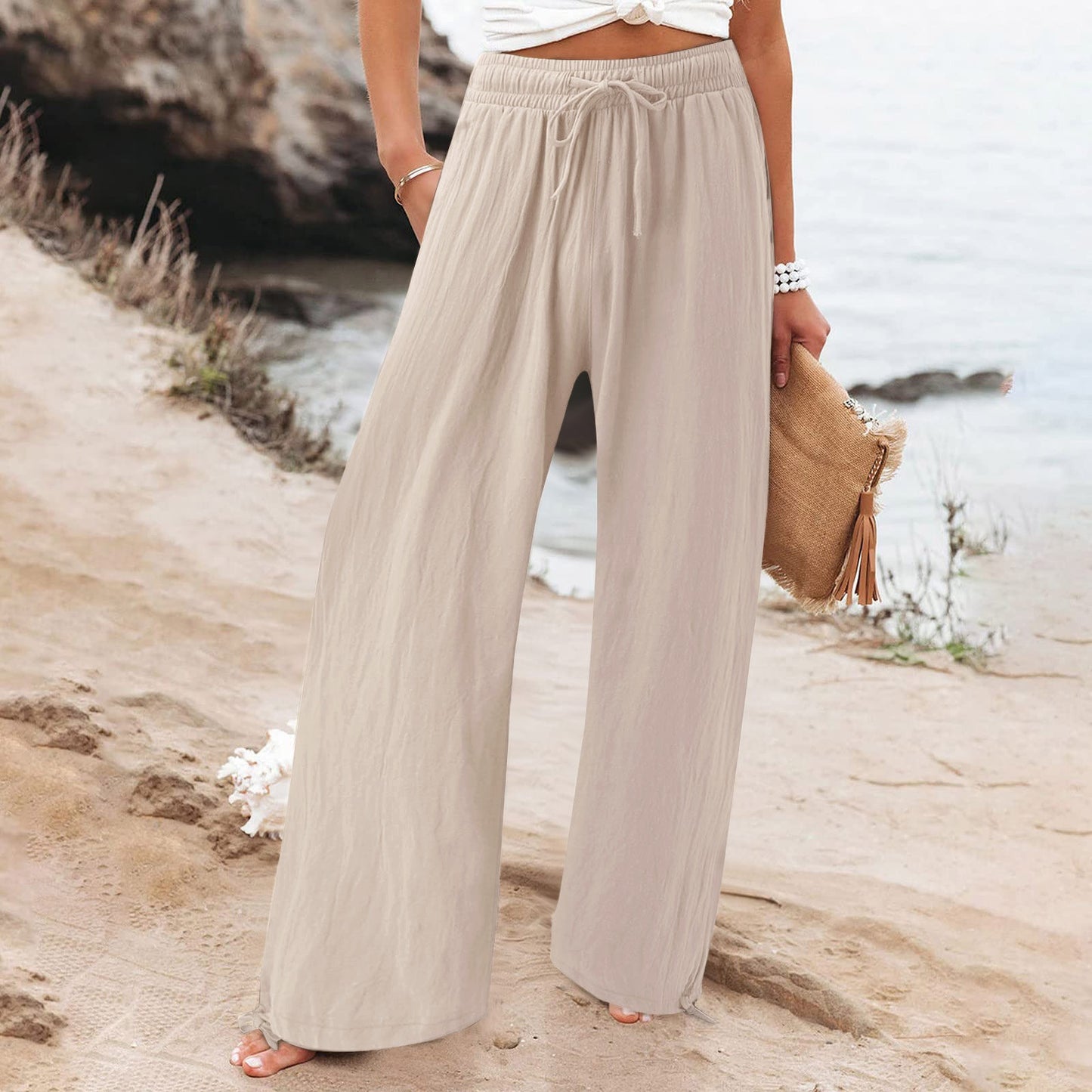 Loose Casual Plain Pants