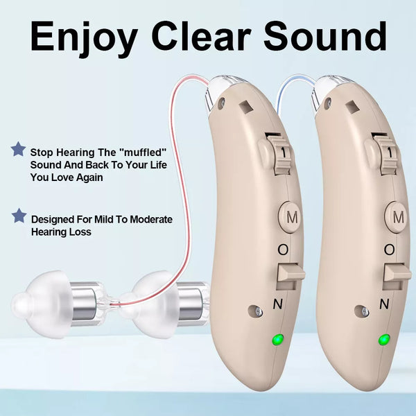 BTE Rechargeable Digital Hearing Aids With Noise Cancelling For Hearing Loss